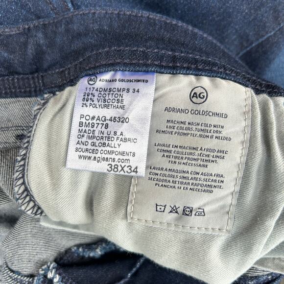 Men's AG Blue Jeans The Graduate Tailored Leg 38x30.5" - Picture 3 of 8